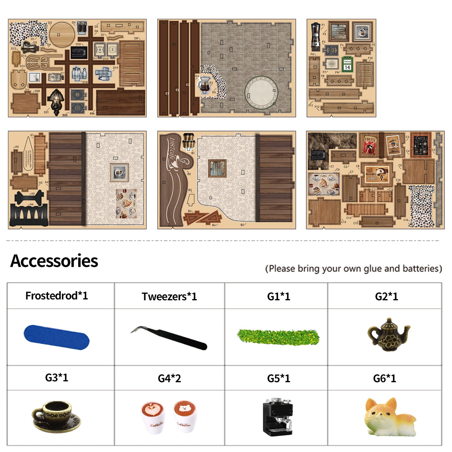 立体パズル ミニチュアハウス カントリーカフェ|DIY 木製キット